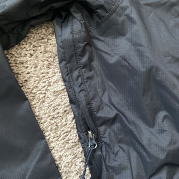 Columbia Pouration Rain Jacket Womens 1X Black Full Zip Hood Waterproof Shell - Picture 4 of 10